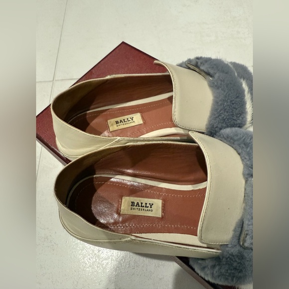 Bally Hamelia Ladies Bone Calf Leather Fur Pumps In US 6 (pre-owned) - Picture 4 of 6